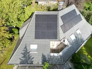 Solaranlage aus der Vogelperspektive